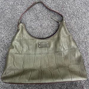 Snakeskin texture green Kate Spade purse